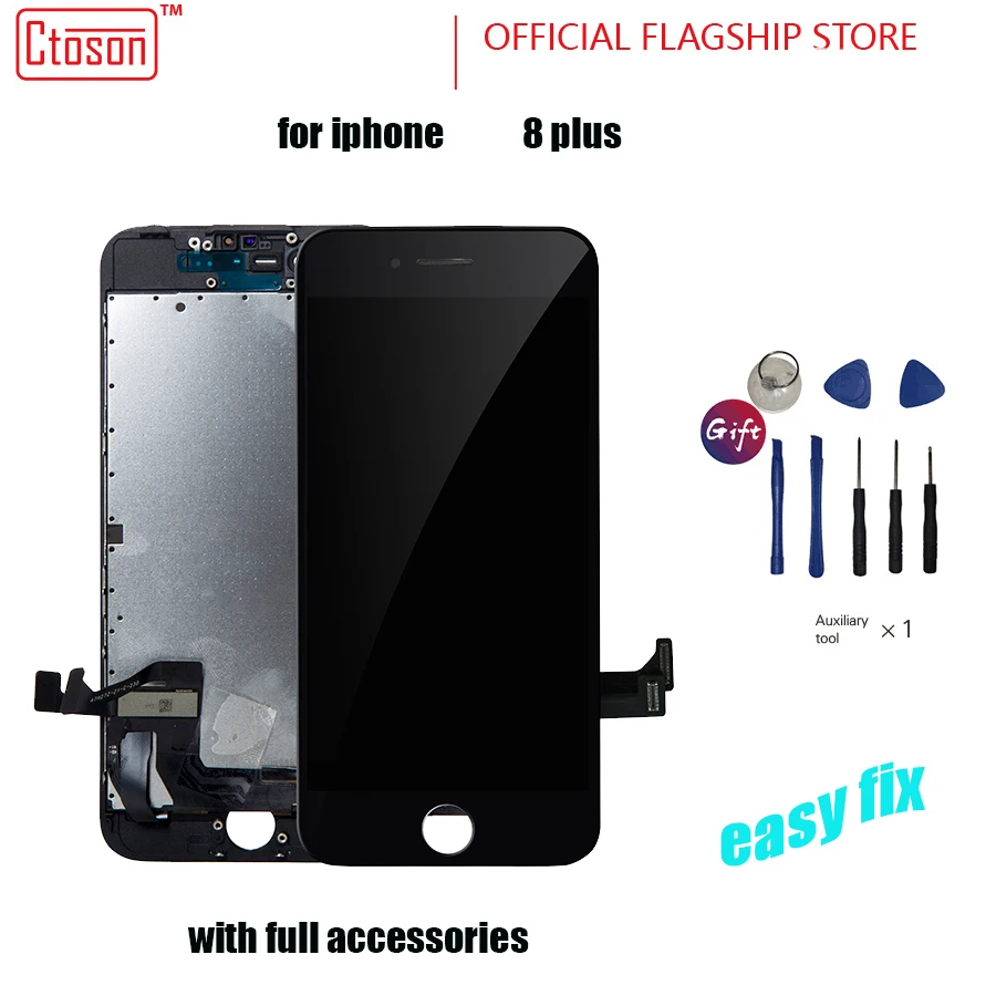 

5 PCS/LOT Grade AAA+++ For iPhone 8 Plus LCD With 3D Force Touch Screen full Assembly Replacement Display No Dead Pixel
