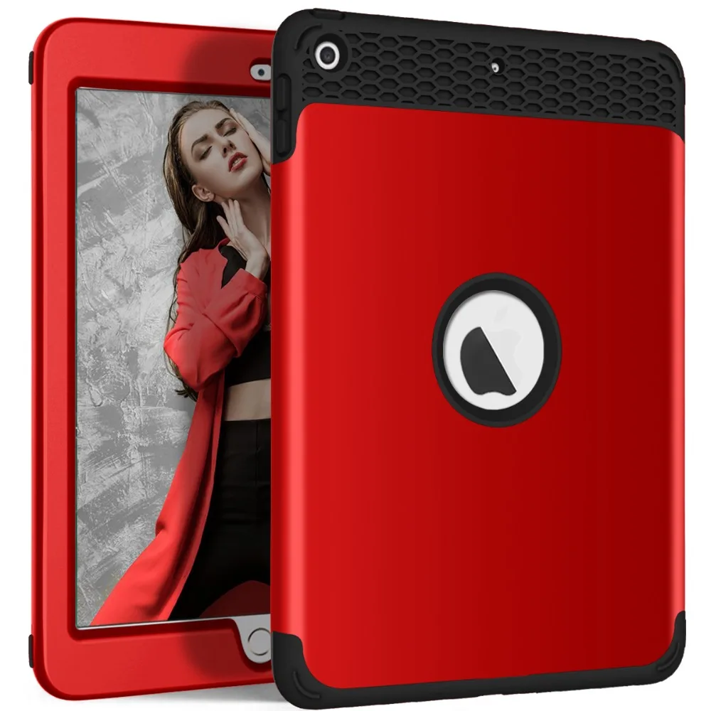 

Protective Case for iPad 9.7 2018/2017 Three Layer Armor Defender Full Body Shockproof Cover Cases for iPad 9.7 inch 2017 Funda