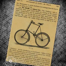 HD envío gratis vintage poster bicicleta pintura retro pared arte adhesivo bar Café impresión para decoración del hogar foto clásica 42x30cm