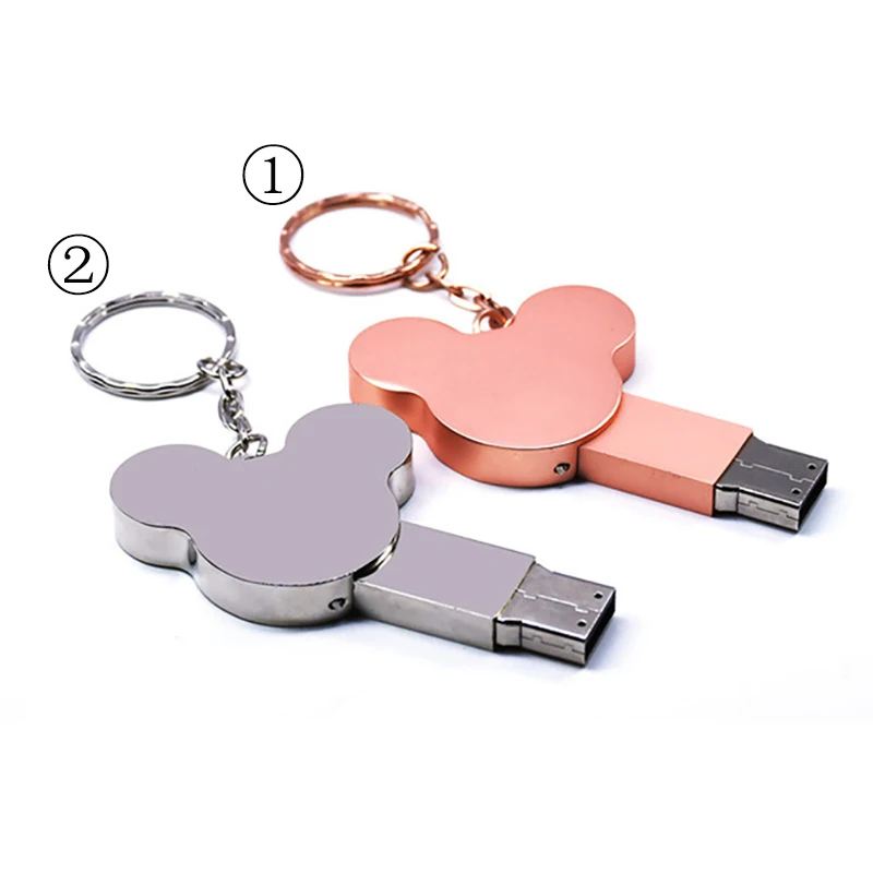 

pen drive 4GB 8GB 16GB 32GB 64GB usb flash drive metal pendrive silver / rose gold flash memory stick pen drive Mickey usb stick