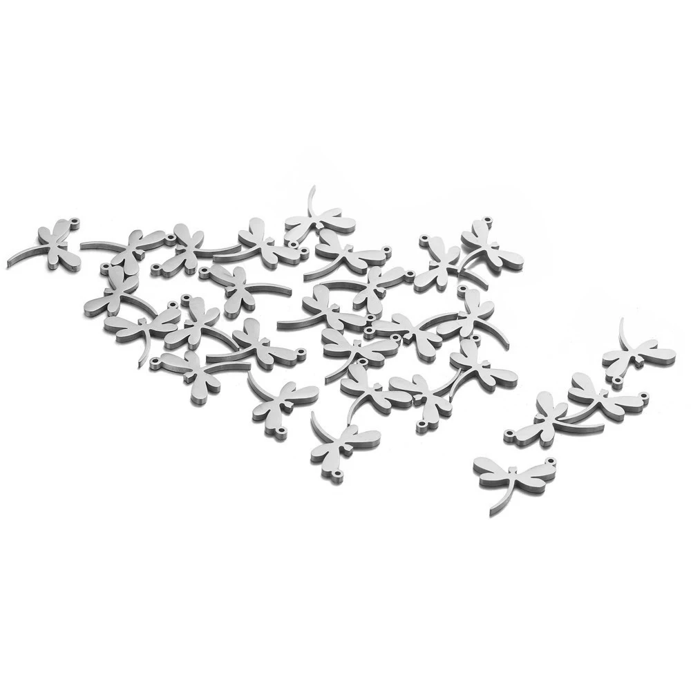 5 шт. подвески в виде стрекозы из нержавеющей стали 16 х16 мм|charm pendant|dragonfly charmsbutterfly