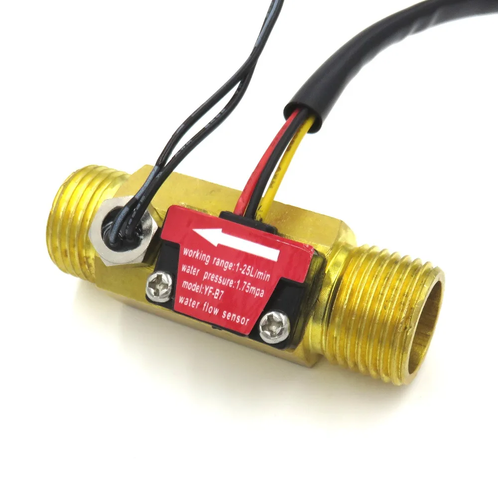 Датчик расхода воды 2 шт. счетчик индикатор расходомер для Холла турбины с