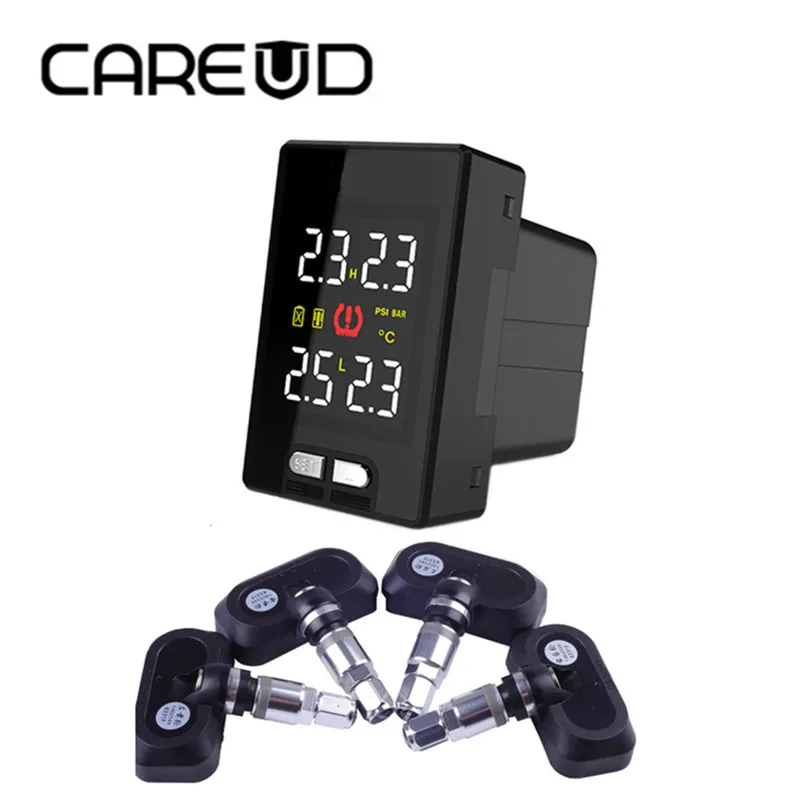 U912 TPMS Wireless Tire Pressure Monitoring System with 4 internal external Sensors For Toyota Mazda Nissan