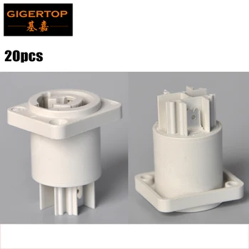 TP-C22 Power Out Connector Socket Female Part Machine Body Side White Color Plastic Materials Good Quality China Stage Lighting maitech double row bnc female white plastic socket white
