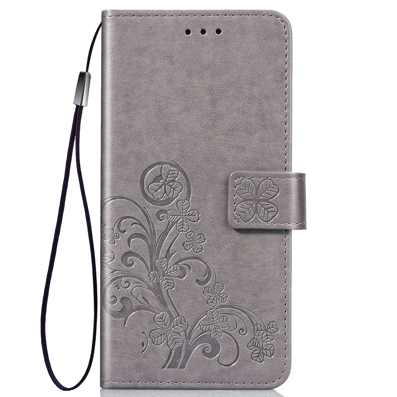 

For LG G7 Fit Case Flip Luxury PU Leather Wallet Lucky Clover Pattern Cover for LG G7 Fit Smartphone Coque