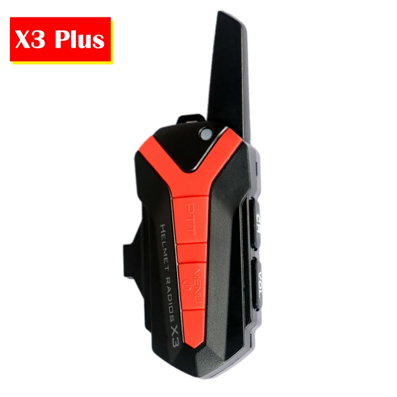 

X3 Plus Bluetooth BT Motorcycle Motorbike Helmet 1.5-3KM Intercom Interphone Headset IP54 Waterproof 16 Channel Unlimited Number