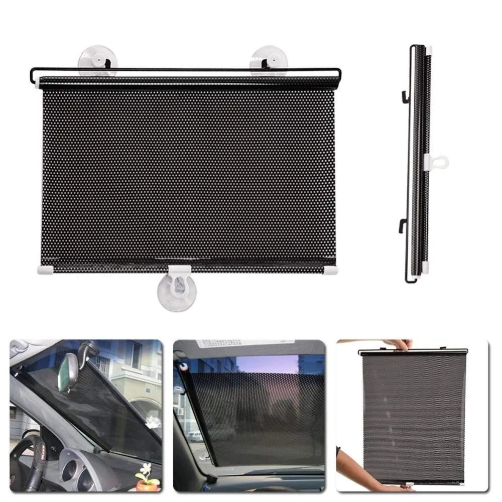 

2pcs Car Covers Stretch Sunscreen Side Window Curtains UV Protection Shield Sun Shade Visor Mesh Solar Mosquito Dust Protection