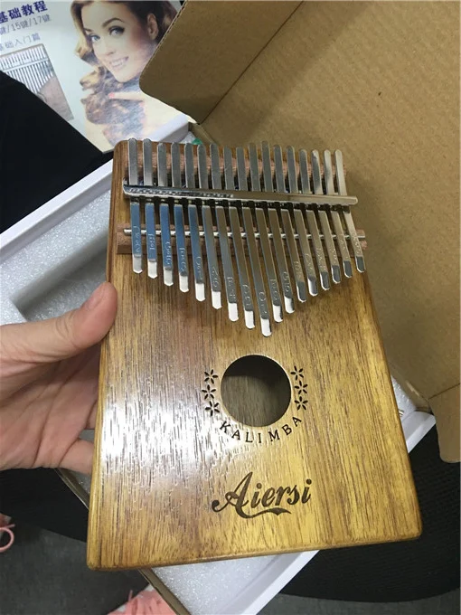 

Solid Koa 17 Keys Kalimba Thumb Piano Musical Instrument With Learning Book Tune Hammer