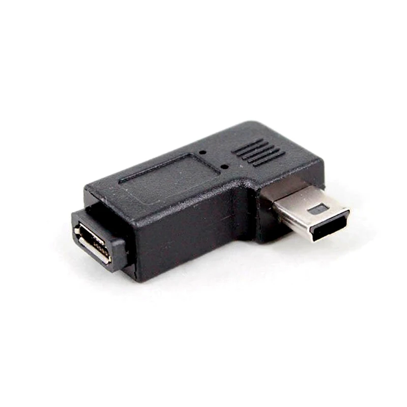 90 градусов правый левый угол мини USB тип A папа микро Женский адаптер|Соединители|