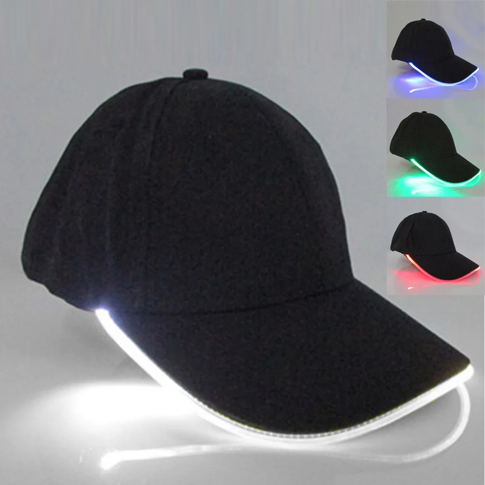 

Unisex LED Light Cap Hat Team Baseball Caps Fitted Hats Glow In Dark Party Club Props TC21