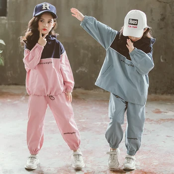 

Girls Clothes Girls 2019 Fall Outfits Children Tracksuit Toddler Boutique Kids Clothing Set Windbreaker + Pants 3 to 13 Years