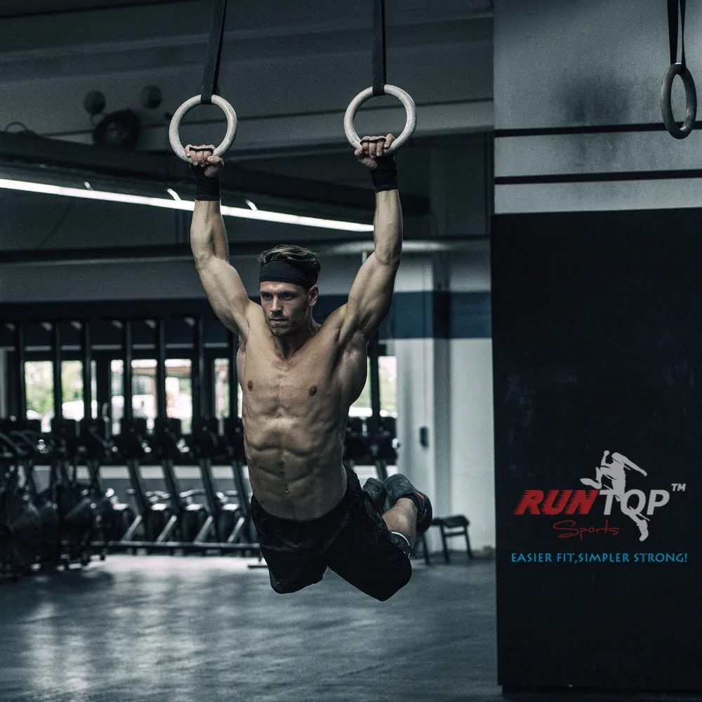 RUNTOP Crossfit WODS тренировочные перчатки с захватом для тренировки тяжелой атлетики кожаные перчатки для защиты рук и ладоней повязка на запястье поддерживающие ремни