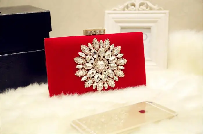 

2019 Single Side Sun Diamond Crystal Evening Bags Clutch Bag Hot Styling Day Clutches Lady Wedding woman bag Rhinestones Purse