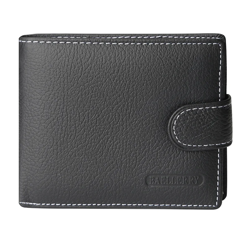 wallet men 100% genuine leather wallets men real leather purse with coin pocket trifold wallet ...