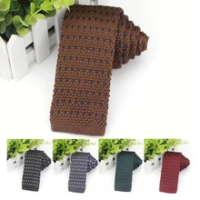 Модные тонкие вязаные галстуки 6 см трезвый сплошной цвет шеи галстуки для мужчин особый прекрасный дизайн сердца Corbatas Estrechas Hombre