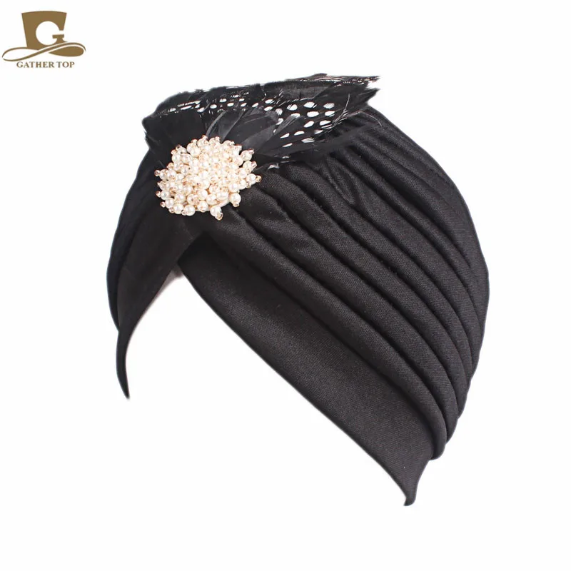 Женское винтажное платье со стразами, украшенное перьями и тюрбаном, головной убор, бриллиантовая отличная шляпа в стиле Гэтсби, аксессуары для волос