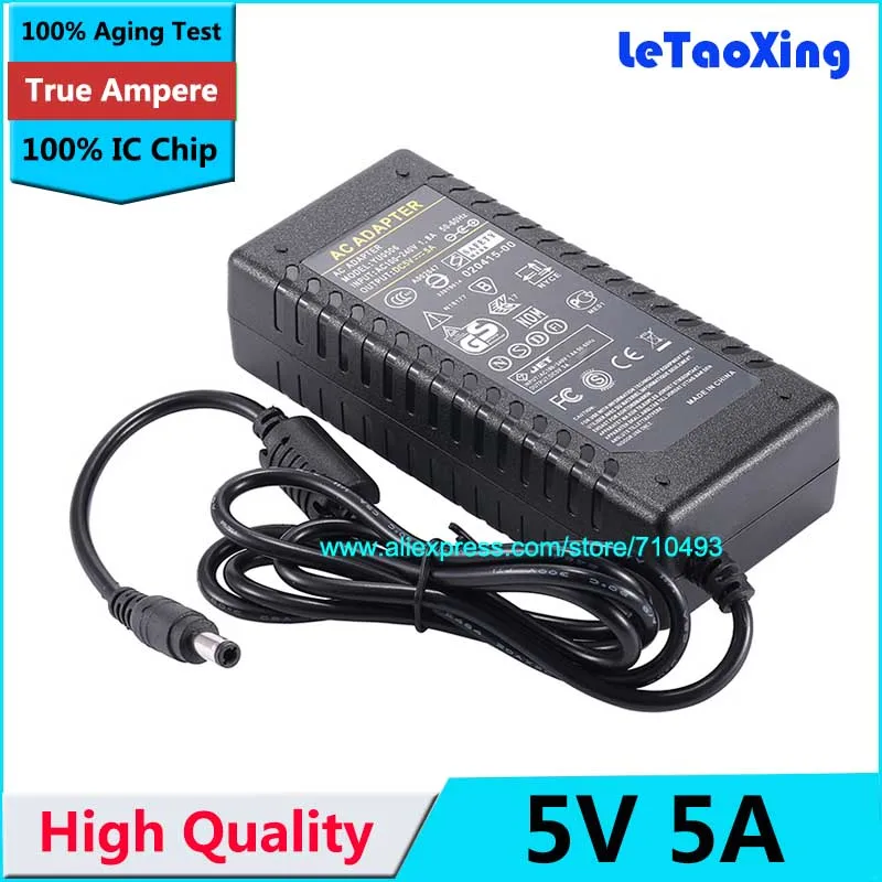 AC DC Power Supply 5V 5A Adapter 25W Charger Transformer 4A For LED Strip Light CCTV Camera With IC Chip AC DC Power Supply 5V 5A Adapter 25W Charger Transformer 4A For LED Strip Light CCTV Camera With IC Chip