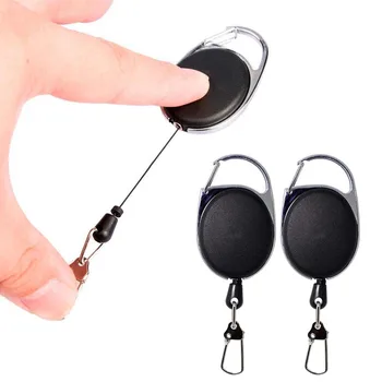 

3Pcs Retractable Key Chain Key Reel Fishing Zinger Retractor Tool Retractable Reel Gear Chain Key Tether Badge Holder