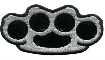 

Brass Knuckles Outlaw MC Embroidered Motorcycle Biker Vest Patch IRON ON Sew On Badge Punk Rock