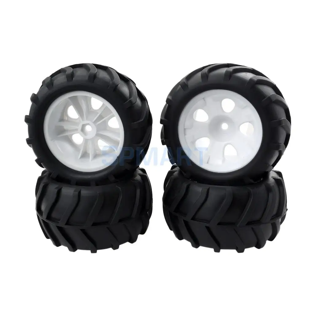 4Pcs 85mm Black Rubber Tire Tyres for 1/10 HSP HPI ZD Racing WPL Wltoys RC Rock Crawlers