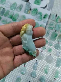 

Jewelry collection natural myanmar yu Buddha pendant/