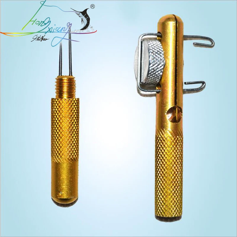 

Aluminum Alloy Fishing Tackle Hook Tier Fishing Line Tying Tool with Sub-line Tie Knots Tie and Loop Tyer Fishhook Remover