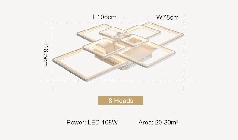 Современная светодиодная Люстра для гостиной, столовой, кровати, комнаты, Кухонный Светильник закрепленный светодиодный плафон, AC90V-260V светильник, потолочный светильник