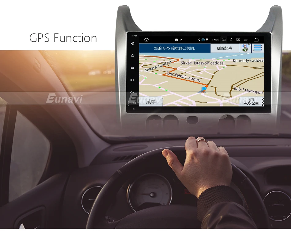 Top Eunavi Android 7.1 Car Radio GPS Navigation For Renault Logan Sandero Duster 2015 2016 1 Din 9