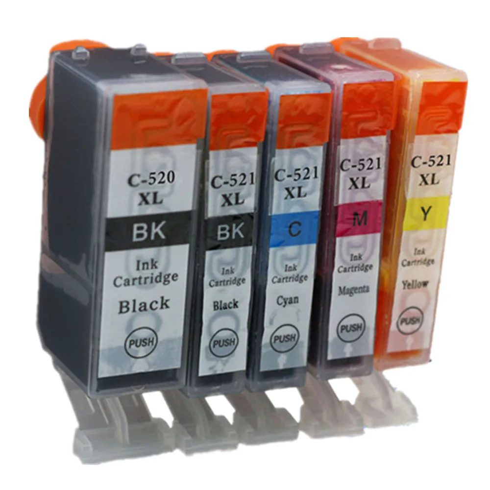 Замена 1 комплект 5 шт. PGI 520 CLI 521 520XL XL PGI520 PGI520XL чернильные картриджи для Canon Pixma MP620