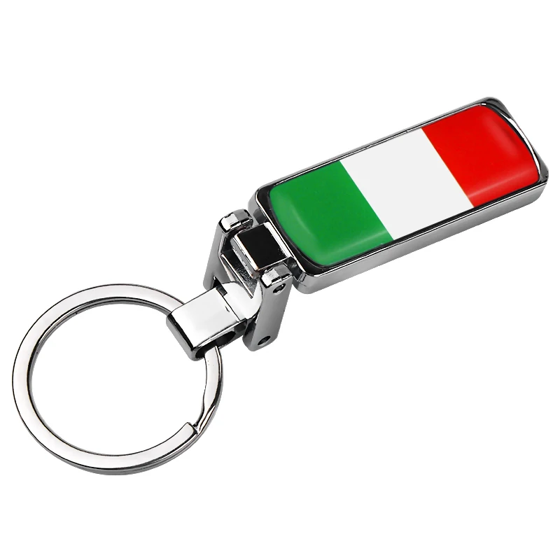 Для Ferrari Fiat Piaggio Vespa Ford Alfa Romeo автомобильный Стайлинг Италия брелок для ключей «Флаг» Женская цепочка для ключей бумажник кулон аксессуары