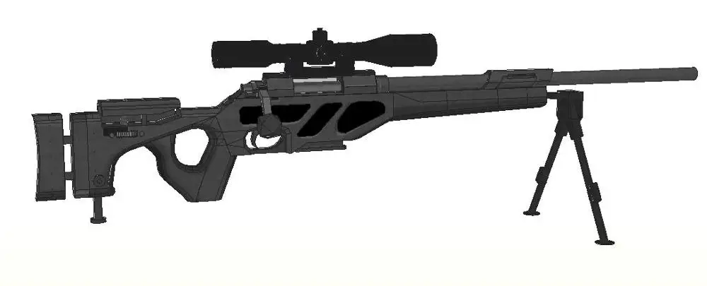 Cs Lr4 High Precision Sniper Gun 3d Paper Model Paper Model 3d Paper Modelsniper Gun Aliexpress