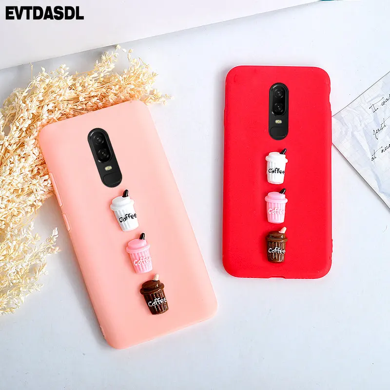Candy Color Matte Case For Oneplus 6 5 5T Soft Silicone 3D Coffee Milk Cover T A5000 A6000 Sweet Covers |