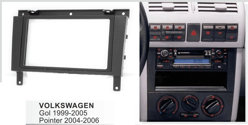 Автомагнитола Facia для VOLKSWAGEN Gol(G3) 1999-2005, указатель 2004-2006 Dash комплект установка консоли DVD панель отделка фасции пластина рамка