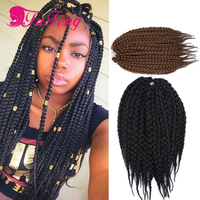 14 inch crochet box braids burgundy expression braiding hair crochet ...