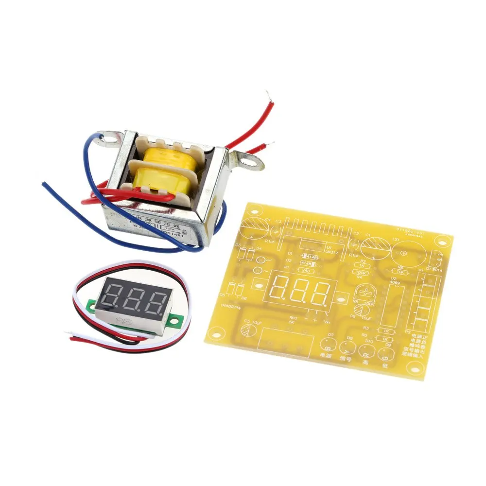 По стандартам ЕС/США регулируется Питание LM317 1,25 V-12 V с плавной регулировкой регулятор напряжения Питание DIY Kit