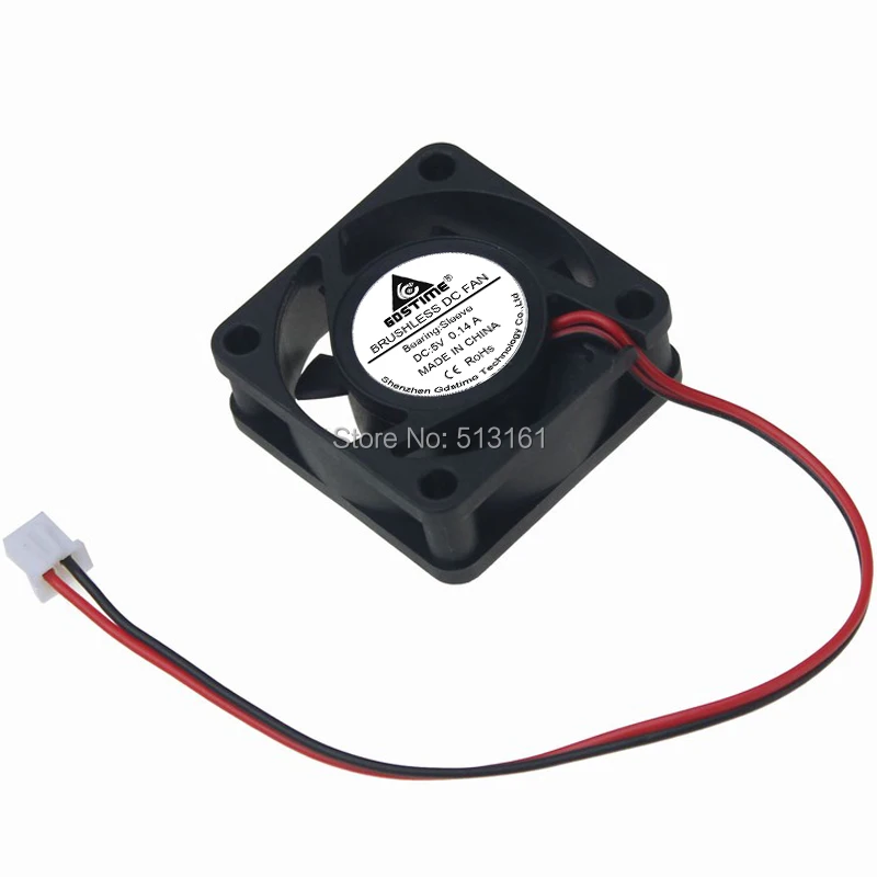 

20pcs/lot Gdstime 4cm 40mm 40x40x15mm 5V 2Pin DC Cooling Fan Cooler