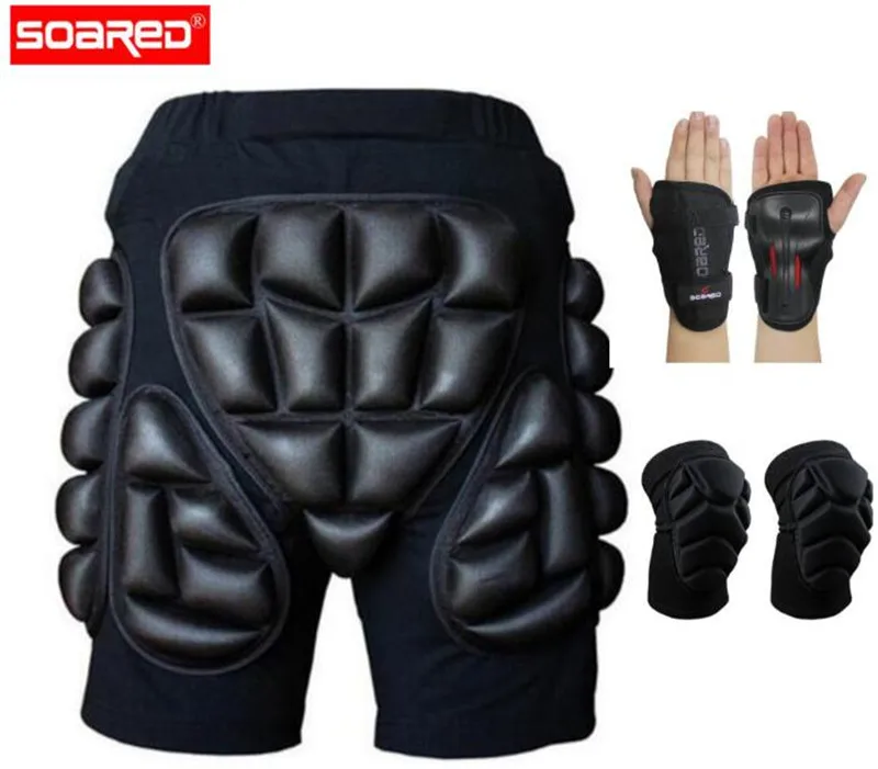 

SOARED Short Protective Hip Butt Pad Ski Skate Snowboard Skating Skiing Protection Drop Resistance Roller Padded Shorts