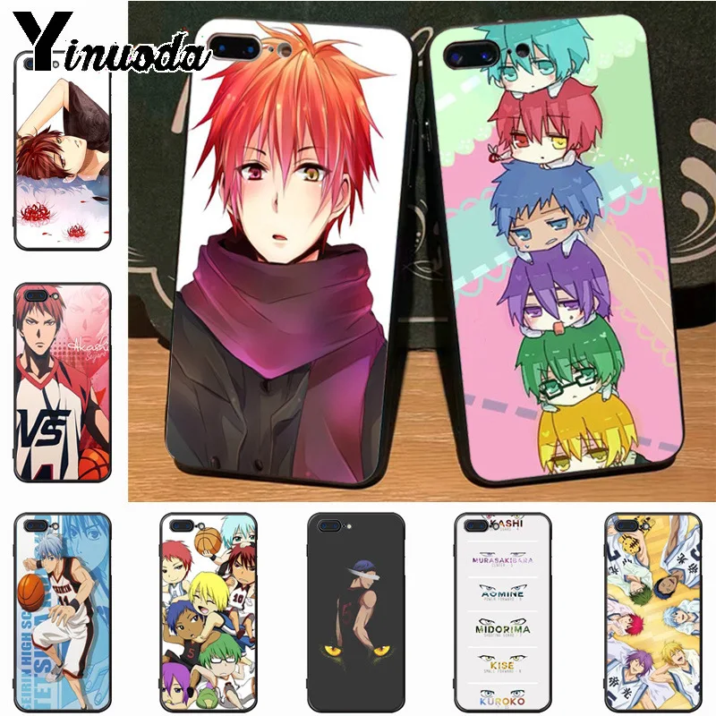

Yinuoda Kuroko no Basket kawaii anime Colorful Phone Accessories Case for iPhone 7plus 6S 7 8 8Plus X 5S 11pro case cover