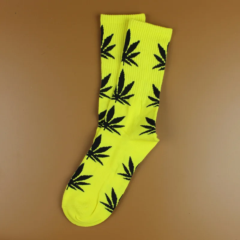 Унисекс Харадзюку носки из конопляного волокна Германия хип-хоп мужские кленовые носки с листьями хлопок шланг Длинные скейтборд хип-хоп носки для мужчин - Цвет: 11