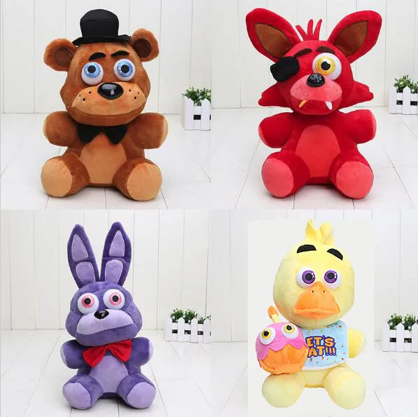 4 шт./лот FNAF five nights at freedy плюшевая игрушка медведь Фокси Бонни Чика кукла fnaf