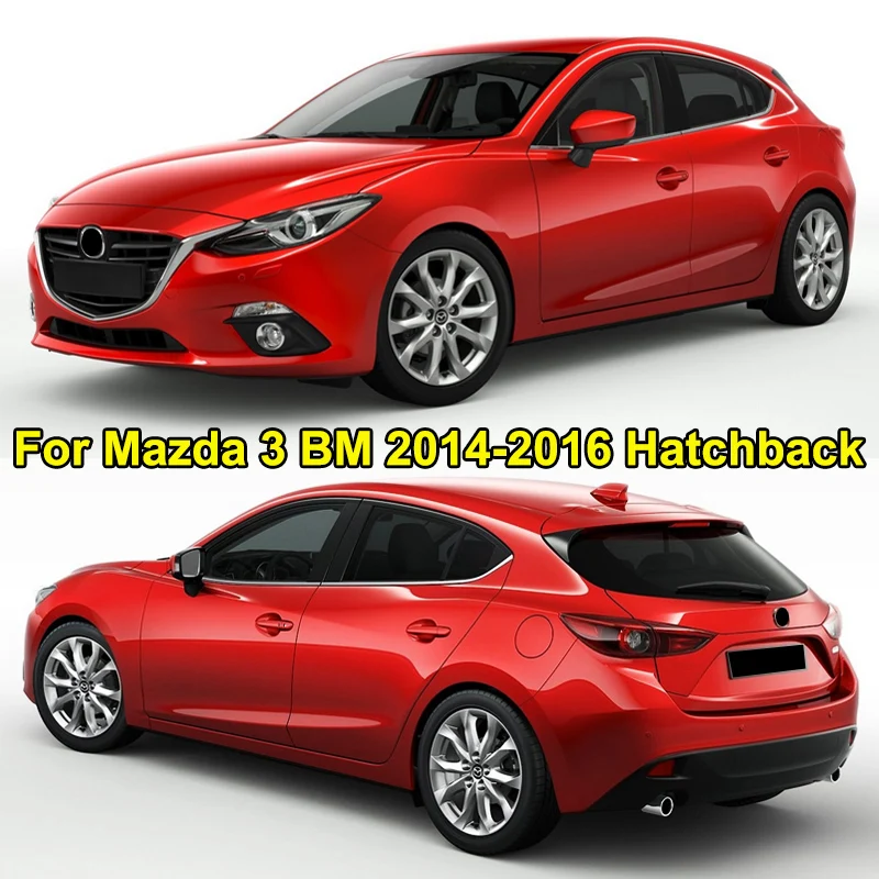 Для Mazda 3 Axela BM хэтчбек хромированный противотуманный светильник, накладка на заднюю панель багажника, декоративная накладка для автомобиля