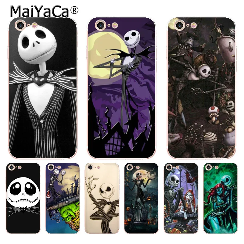

MaiYaCa Jack Skellington The Nightmare Before Christmas Ultra Phone Case for iPhone 8 7 6 6S Plus X 5 5S SE 5C case Cover