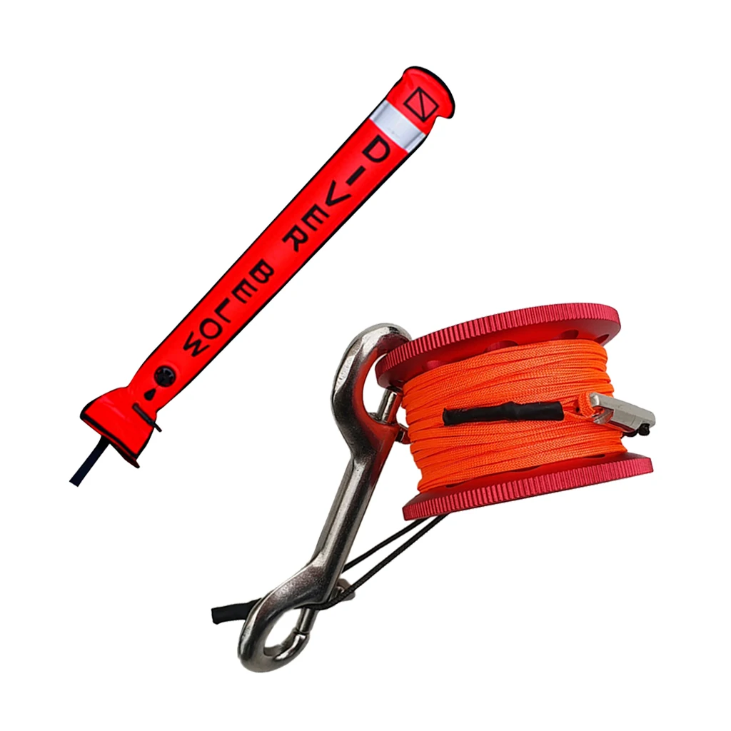 MagiDeal Perfeclan Scuba Diving SMB Surface Marker Buoy Signal Tube & Dive Reel Spool Scuba Diving Accessories