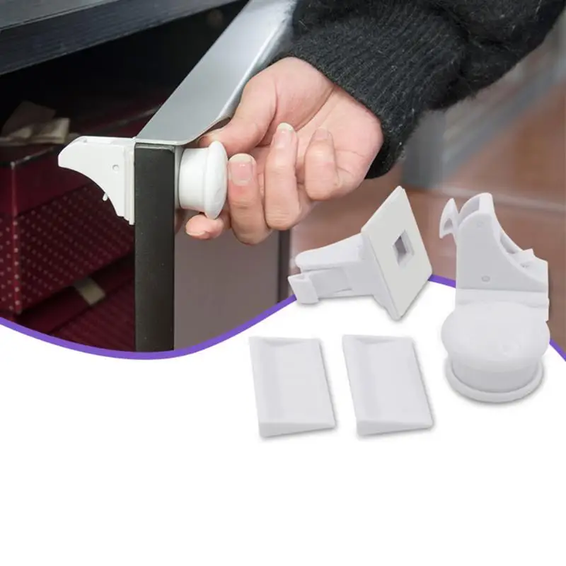 

Magnetic Cupboard Locks Safety Cabinet Lock Baby Protection Drawer Lock for Baby Safety Child Proofing