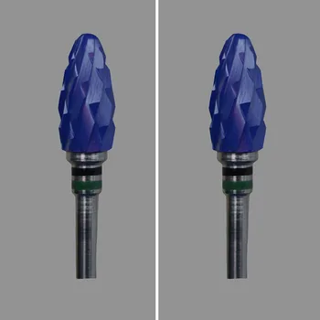 

6pcs -Bullet Shape -Blue Zirconia Ceramic Dental Lab Burs - Double Coarse-Cross Cut-3201.060