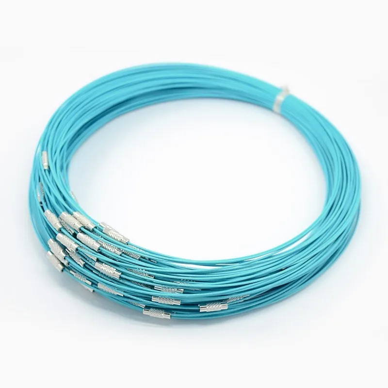 100pcs 1mm Steel Wire Necklace Cord for DIY Jewelry Making Necklace
