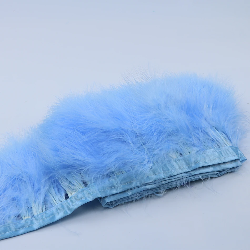 13 light blue marabou feather trims 4
