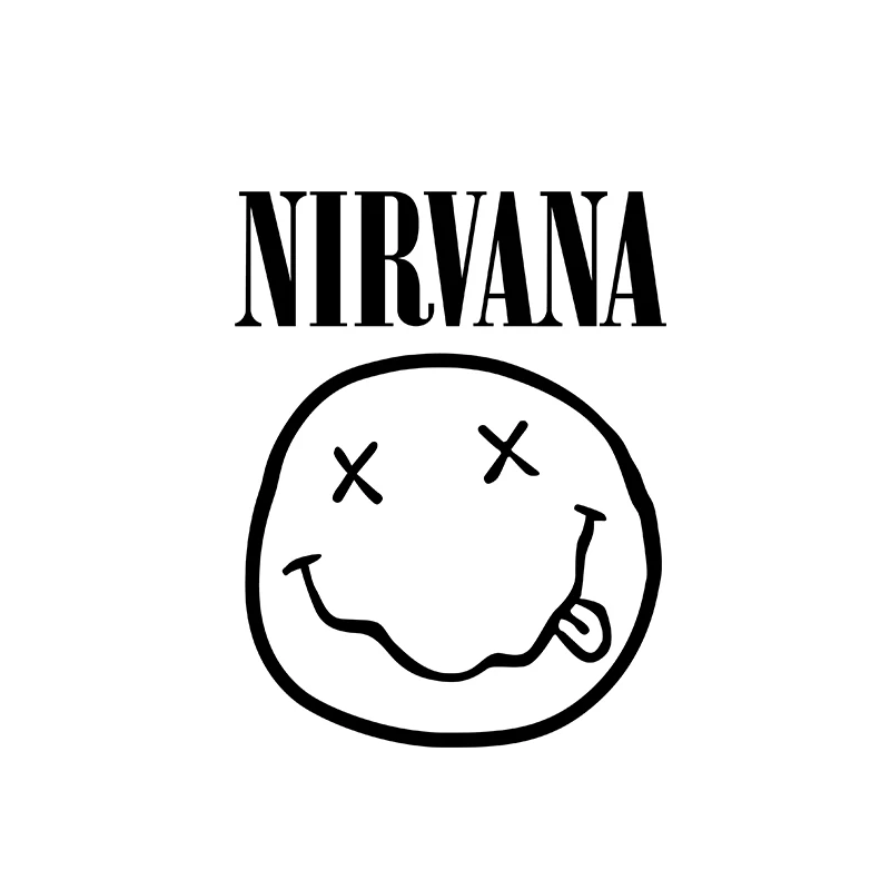 Настенная Наклейка Nirvana с улыбающимся лицом домашняя стеклянная дверь окно