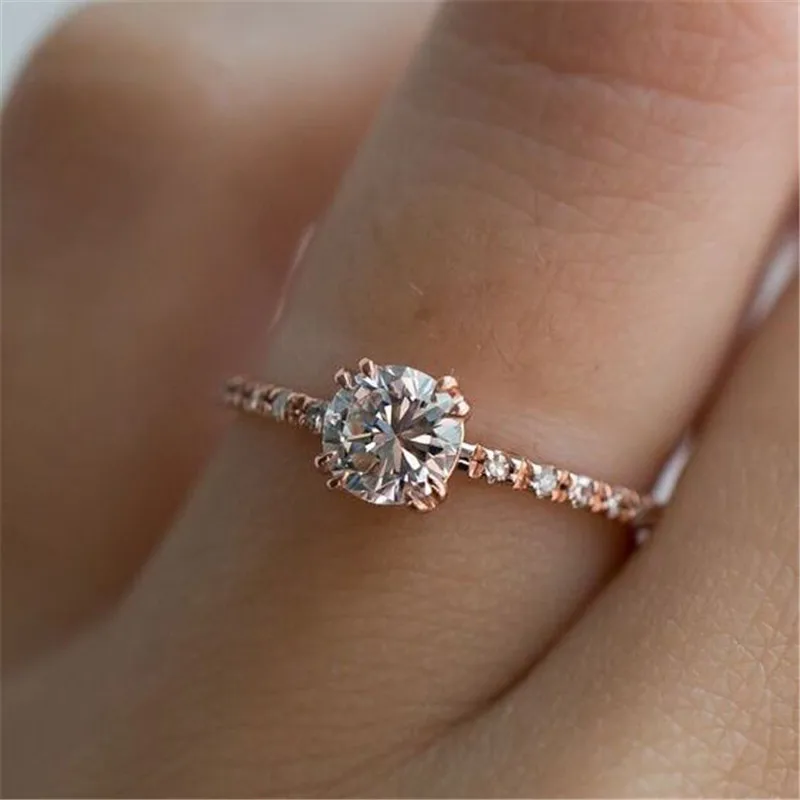 

Mling Classic Engagement Rings Cubic Zircon Female Wedding Band Rose Gold CZ Rings for Women Jewelry anillos joyeria para mujer5