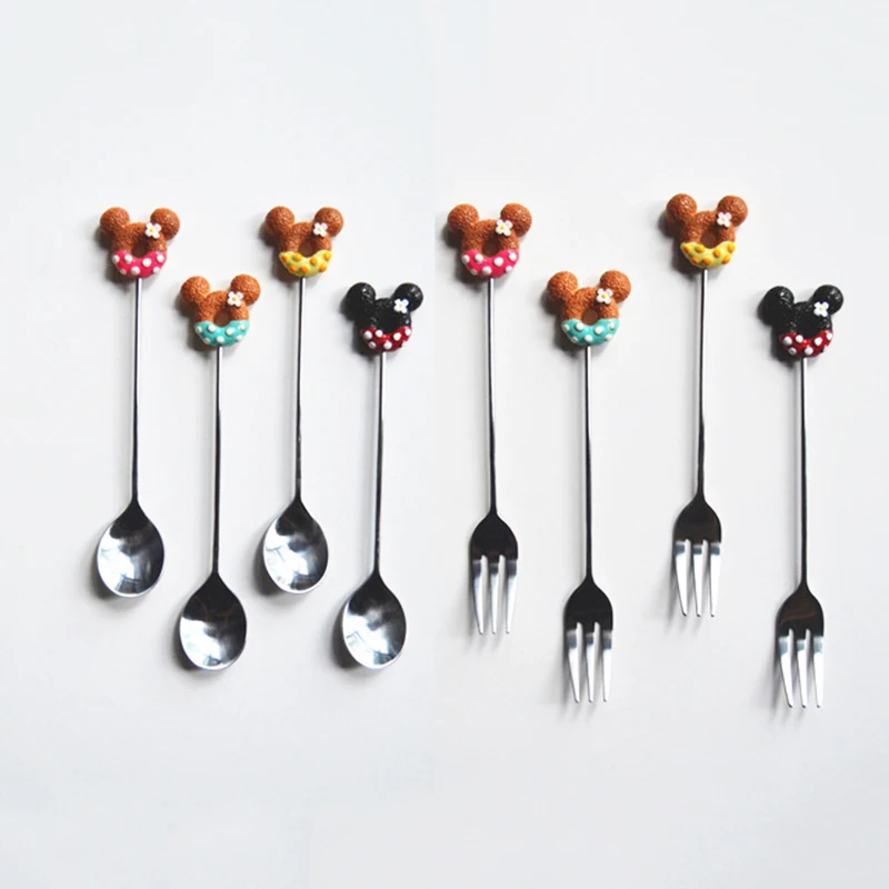

1PC Cartoon Donuts Coffee Spoon Stainless Steel Tea Stirring Spoons Exquisite Kitchen Tableware Gifts B
